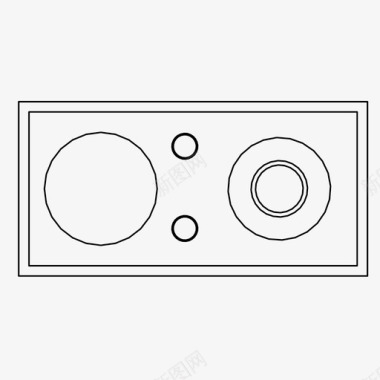 晶体作品收音机音乐调谐器电台图标图标