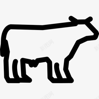 牛的轮廓动物poi自然轮廓图标图标