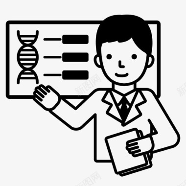 青年科学家科学家教授科学图标图标