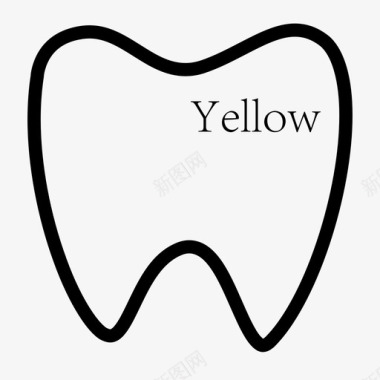 牙齿黄icon图标