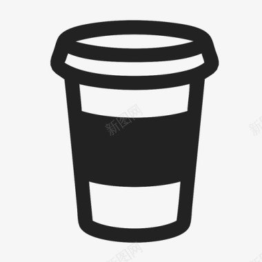 去杯咖啡饮料图标图标