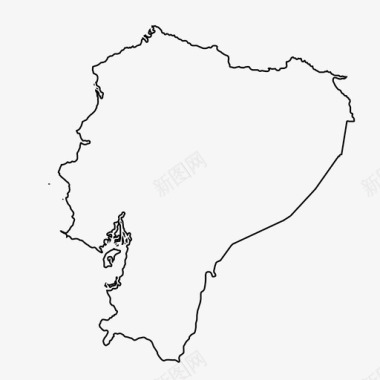 厄瓜多尔地图美洲南部图标图标