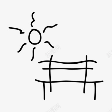 阳光长凳农场图标图标