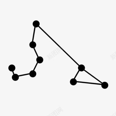 彩绘狮子图案狮子星座网络图标图标