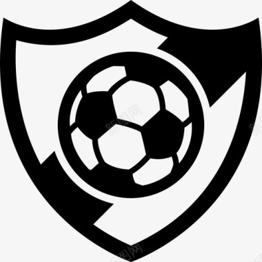足球盾徽章足球图标图标