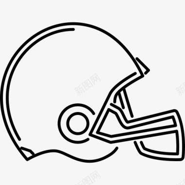 橄榄球头盔装备运动图标图标