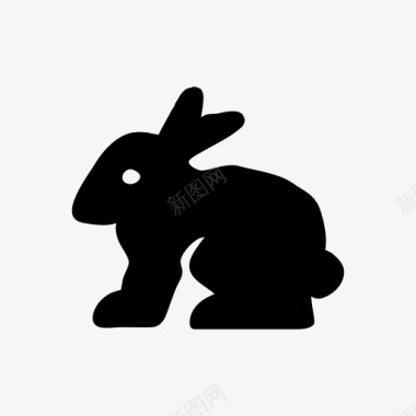 兔子手绘线框图标图标