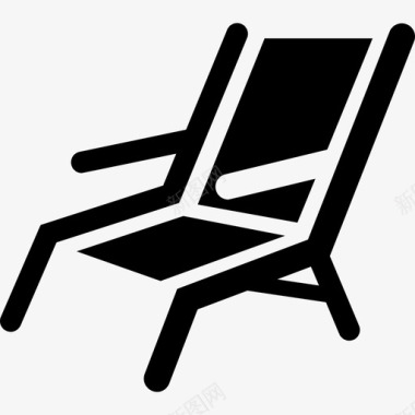 沙滩暴晒沙滩椅椅子假期图标图标