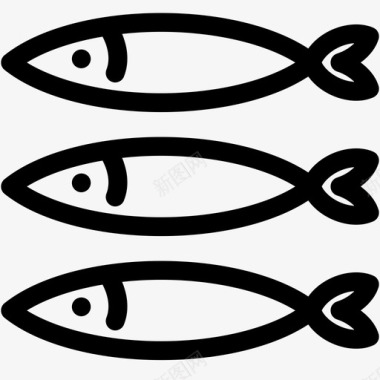 鱼类养殖食品图标图标
