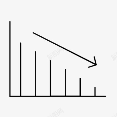 抽象图表减少图表图表向下图表图标图标