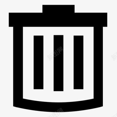 医疗垃圾通道垃圾桶垃圾箱删除图标图标