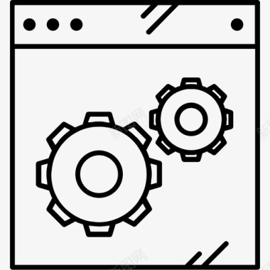 幕后操作过程齿轮操作图标图标