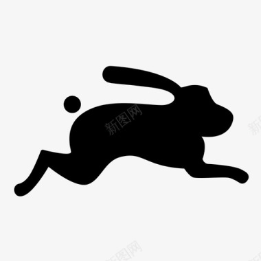 跑步兔子效率跑步图标图标
