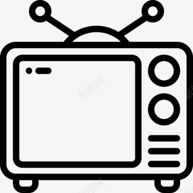 复古电视复古复古技术概要图标图标