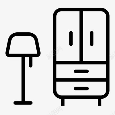 衣柜橱柜内饰图标图标