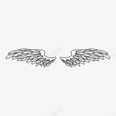 天使塔罗牌翅膀天使小鸟图标图标