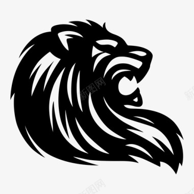 狮子头动物猫图标图标