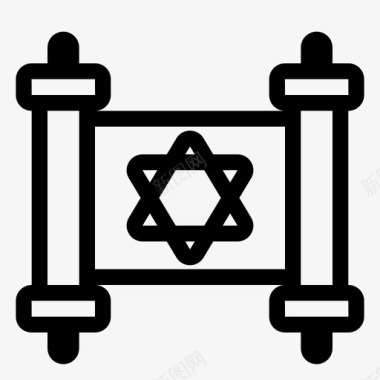 寻找东西托拉犹太宗教文本图标图标
