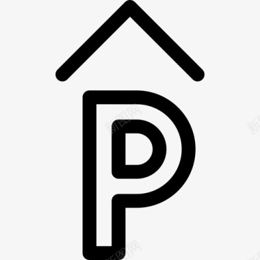 公共场所标识停车标志地图和旗帜poi公共场所轮廓图标图标