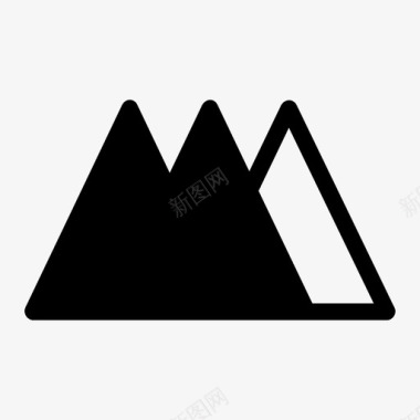 山脉地理陡峭的图标图标