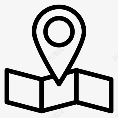 地图电子商务gps图标图标