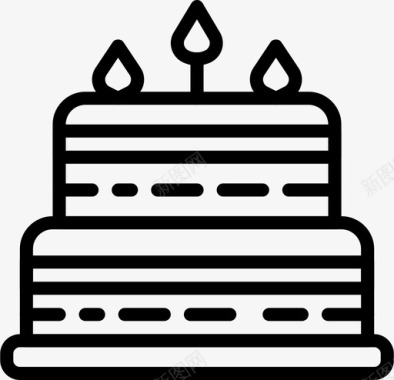 生日蛋糕烹饪喝图标图标