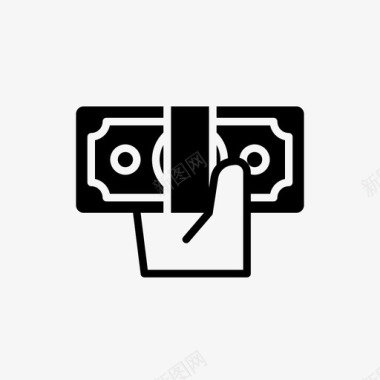 取款atm手机银行标志图标图标