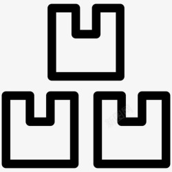 10卷仓库箱式仓库箱子图标高清图片
