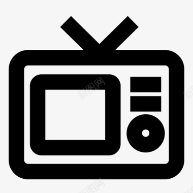 电视监视器旧电视图标图标