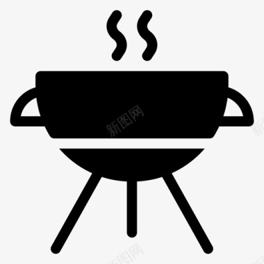 烧烤厨房烤炉图标图标
