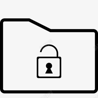 文件夹解锁不安全文件夹边框图标图标