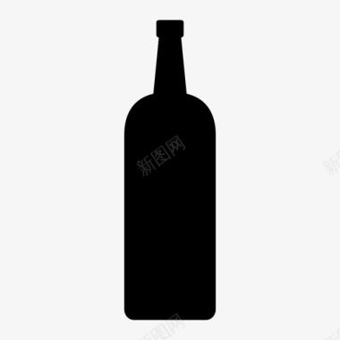 无标签的瓶子饮料葡萄酒图标图标