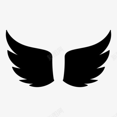 蝙蝠的翅膀标志翅膀天使小鸟图标图标