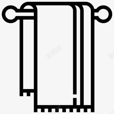 棉纱浴巾浴巾面料spa图标图标