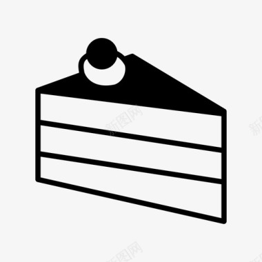 奶油班戟蛋糕蛋糕奶油蛋糕一块蛋糕图标图标