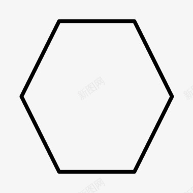 六边形二维几何图标图标