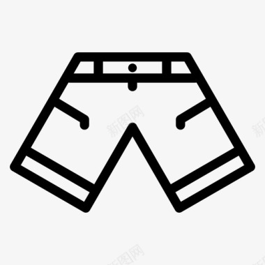 短裤沙滩夏天图标图标