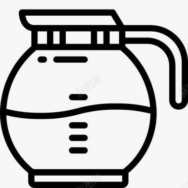 冬天咖啡咖啡壶设备过滤图标图标