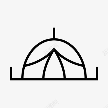 露营森林帐篷图标图标