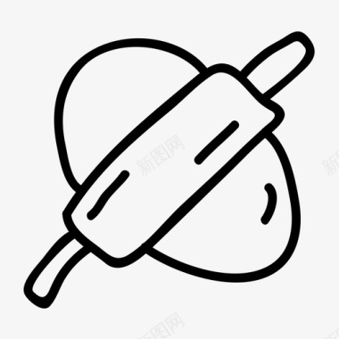 面团辊面包辊厨房配件图标图标