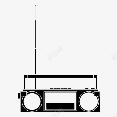 复古音乐器材收音机音乐调谐器电台图标图标