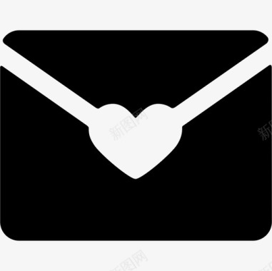 心用一颗心封上的信做我的情人图标图标