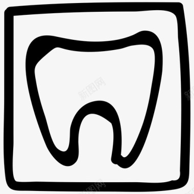 牙科医疗保健人体图标图标