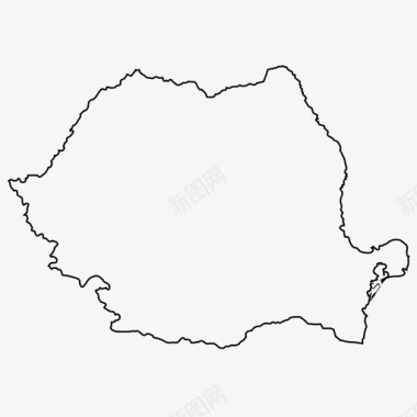 罗马尼亚地图东欧欧洲图标图标