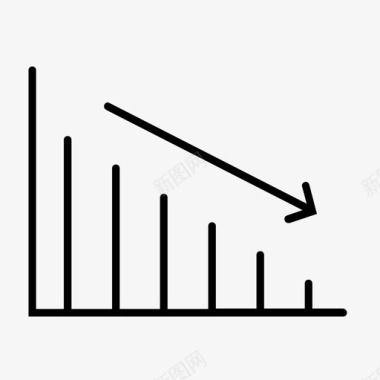 上升折线图减少图表图表向下图表图标图标