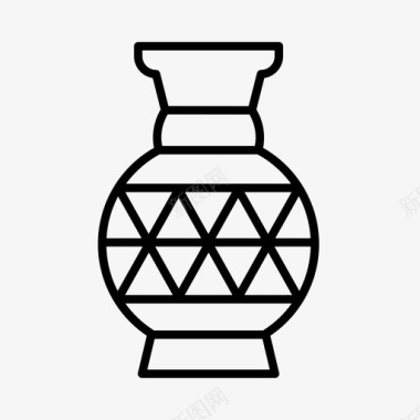 花瓶非洲艺术图标图标