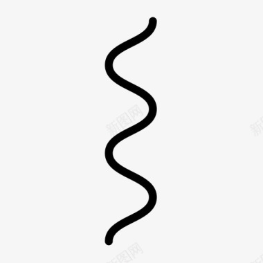 线条几何装饰波浪形曲线形装饰性图标图标