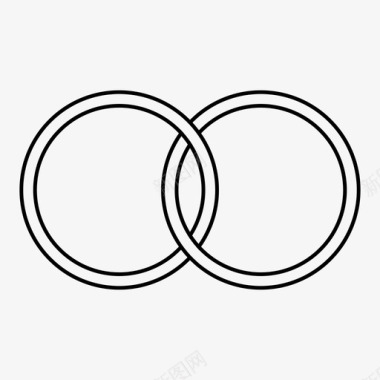 结婚素材连锁戒指订婚戒指结婚戒指图标图标