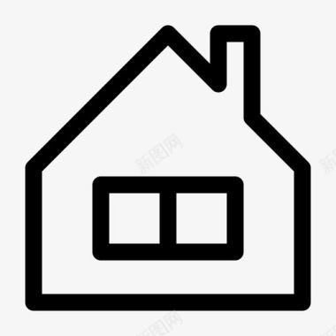 家房子纯线条图标图标