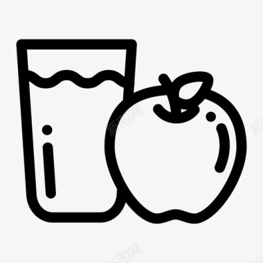 苹果汁苹果果新鲜水果图标图标